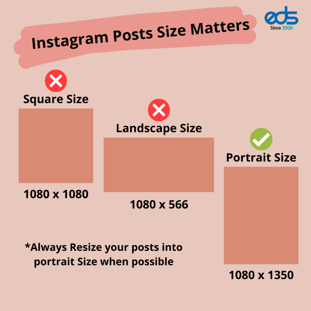أهمية حجم منشورات Instagram