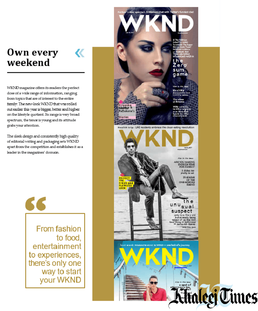 WKND Khaleej Times Advertising Dubai UAE