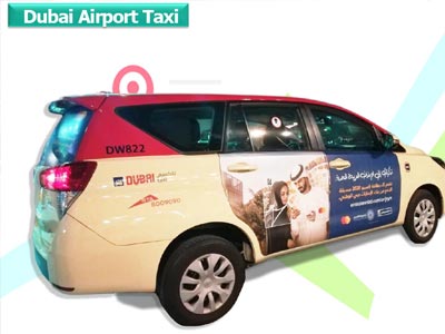 Red Taxi Dubai Airport Advertising