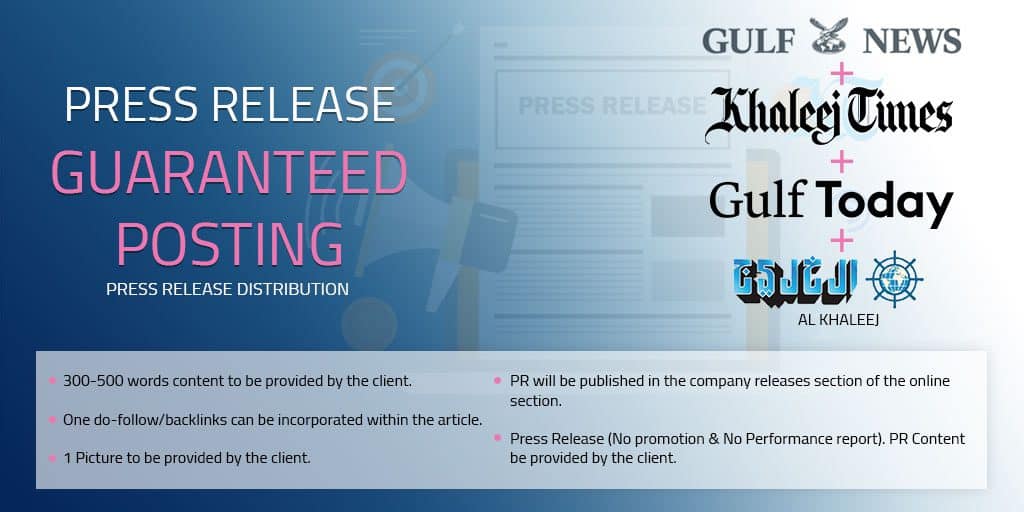 Press Release Guaranteed Distribution Dubai UAE