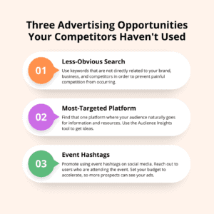 Three Advertising Opportunities Your Competitors Haven't Used
