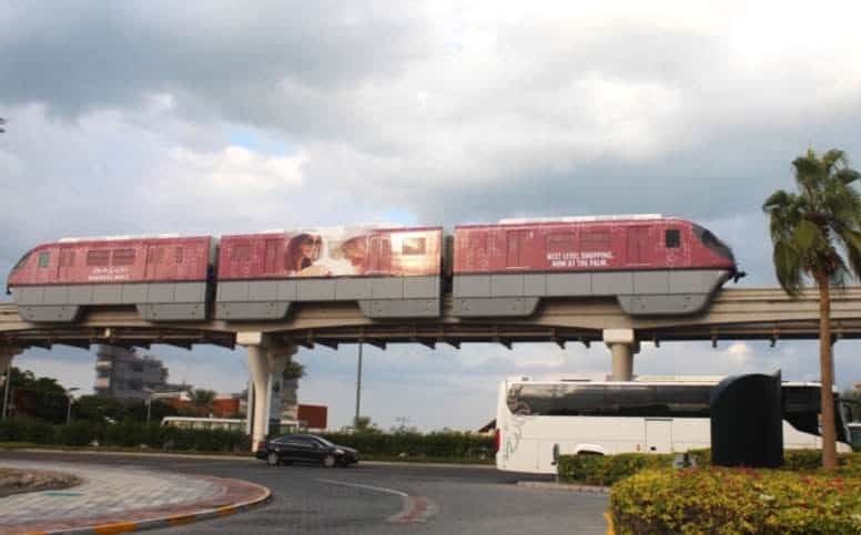 Monorail Advertising in Palm Jumeirah Dubai